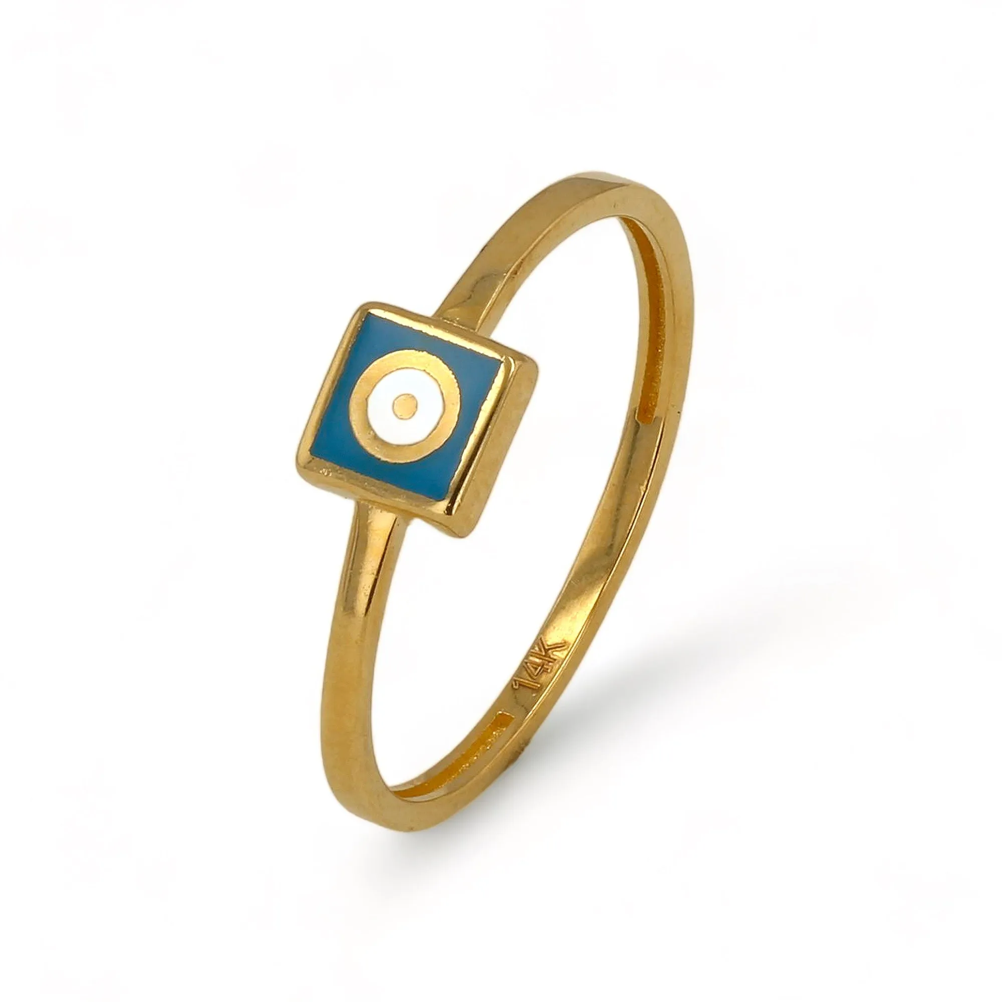 14K Yellow gold aqua  eye ring-227249