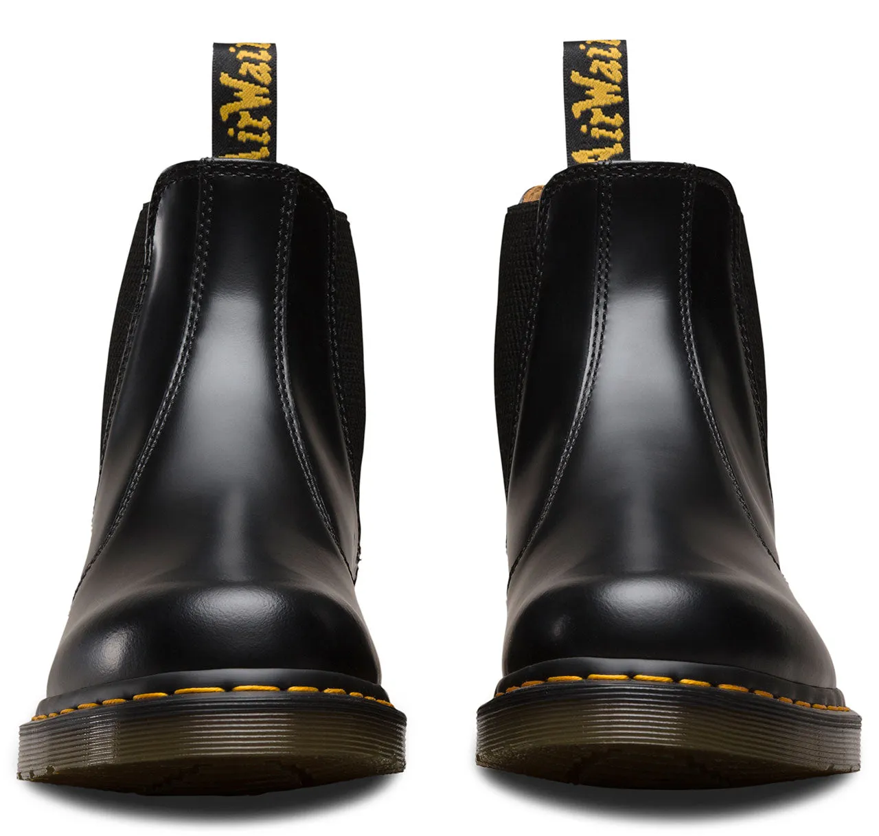 2976 BLACK YELLOW STITCH CHELSEA BOOT