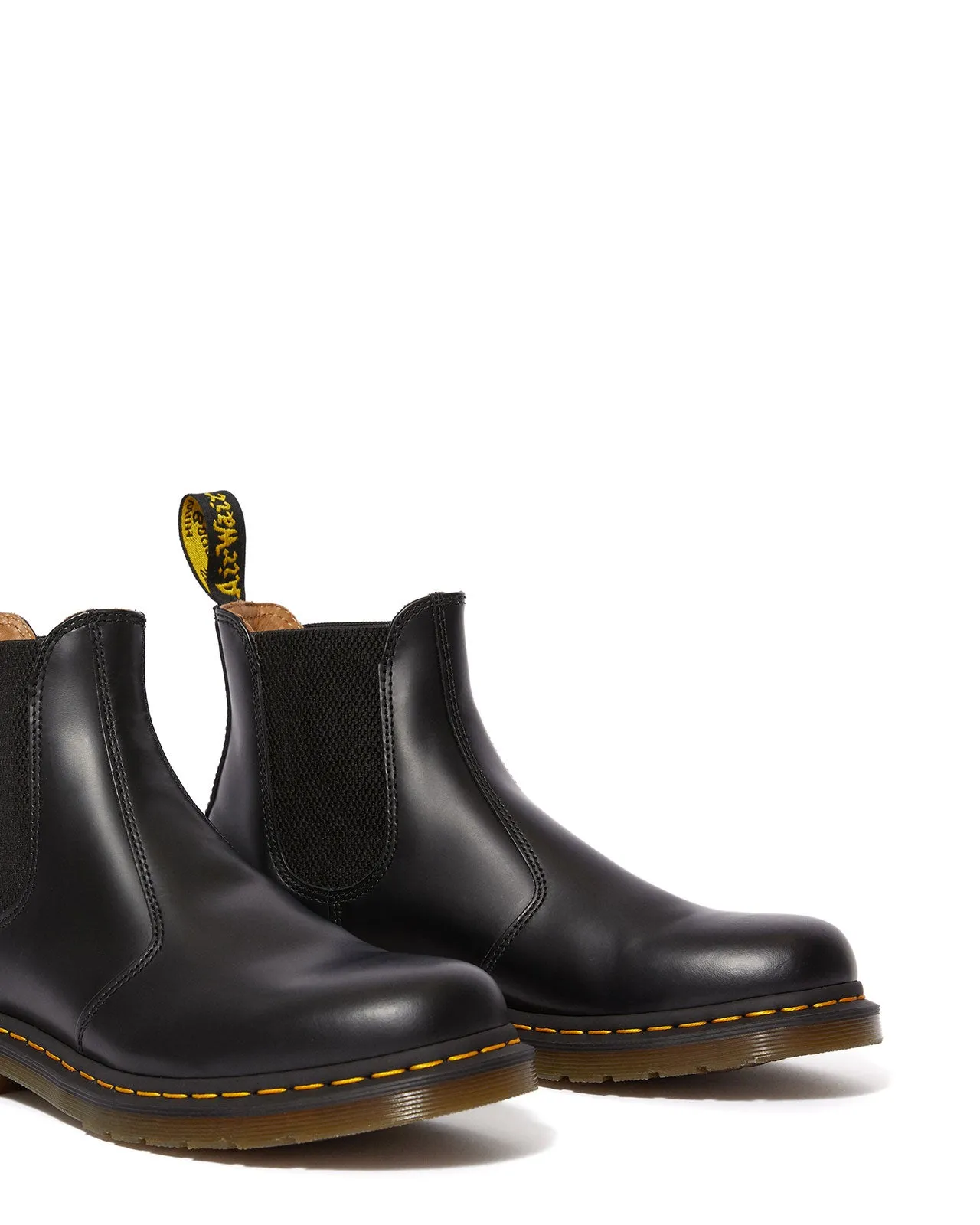 2976 BLACK YELLOW STITCH CHELSEA BOOT