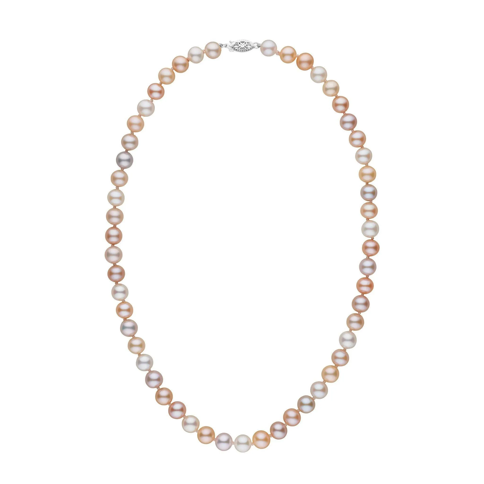 7.5-8.0 mm 18 Inch AAA Multicolor Freshwater Pearl Necklace