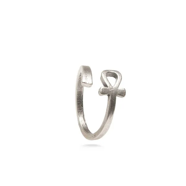 Ankh Ring - Silver Finish