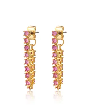 Ballier Chain Studs- Pink- Gold