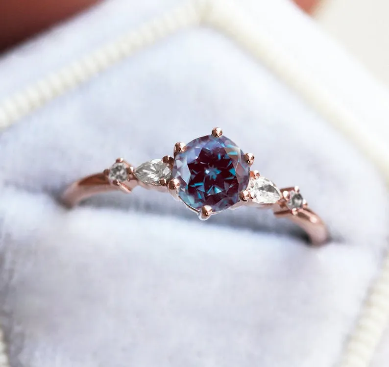 Calliope Alexandrite & Diamond Ring