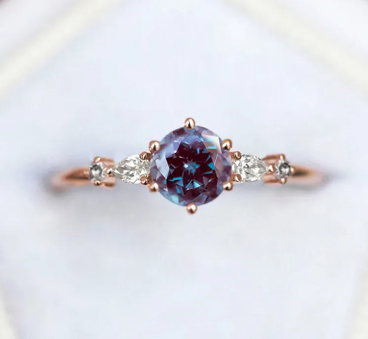 Calliope Alexandrite & Diamond Ring