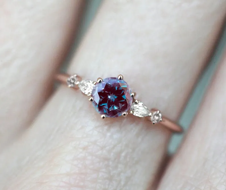 Calliope Alexandrite & Diamond Ring