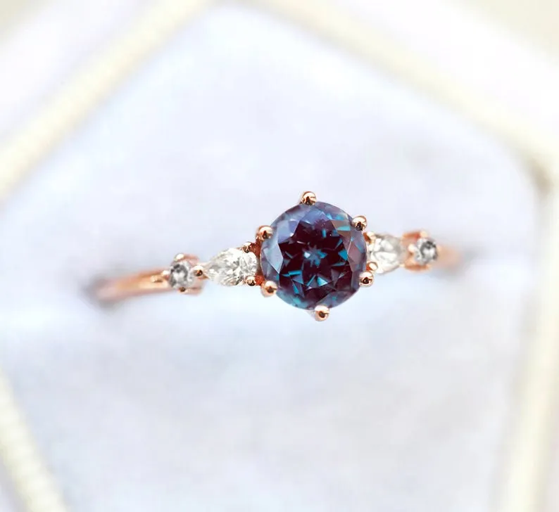 Calliope Alexandrite & Diamond Ring