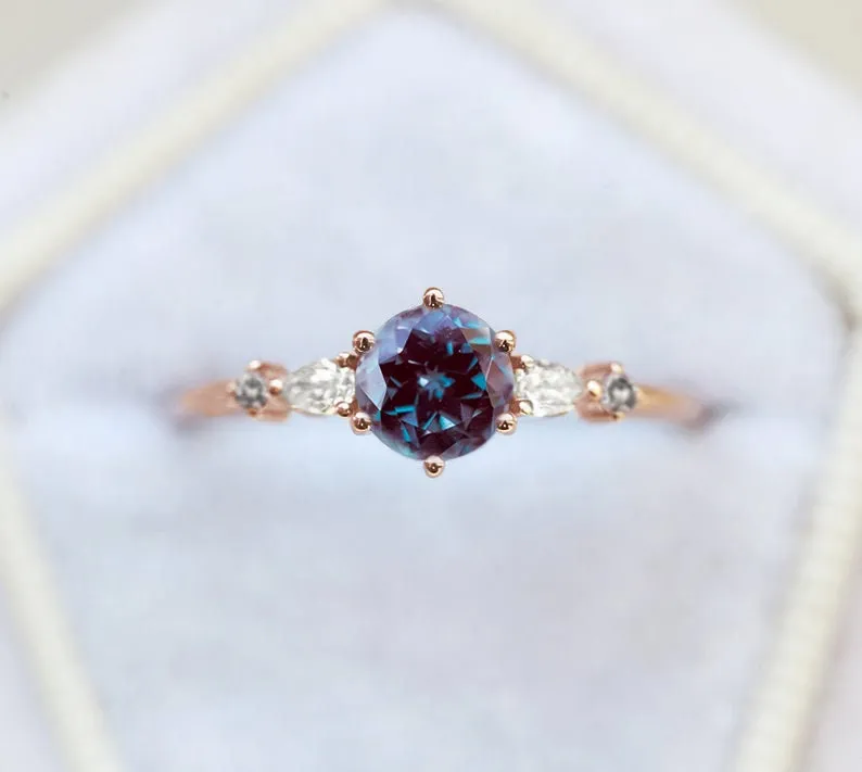 Calliope Alexandrite & Diamond Ring