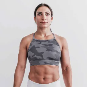 Camo Matte High-Neck Sports Bra