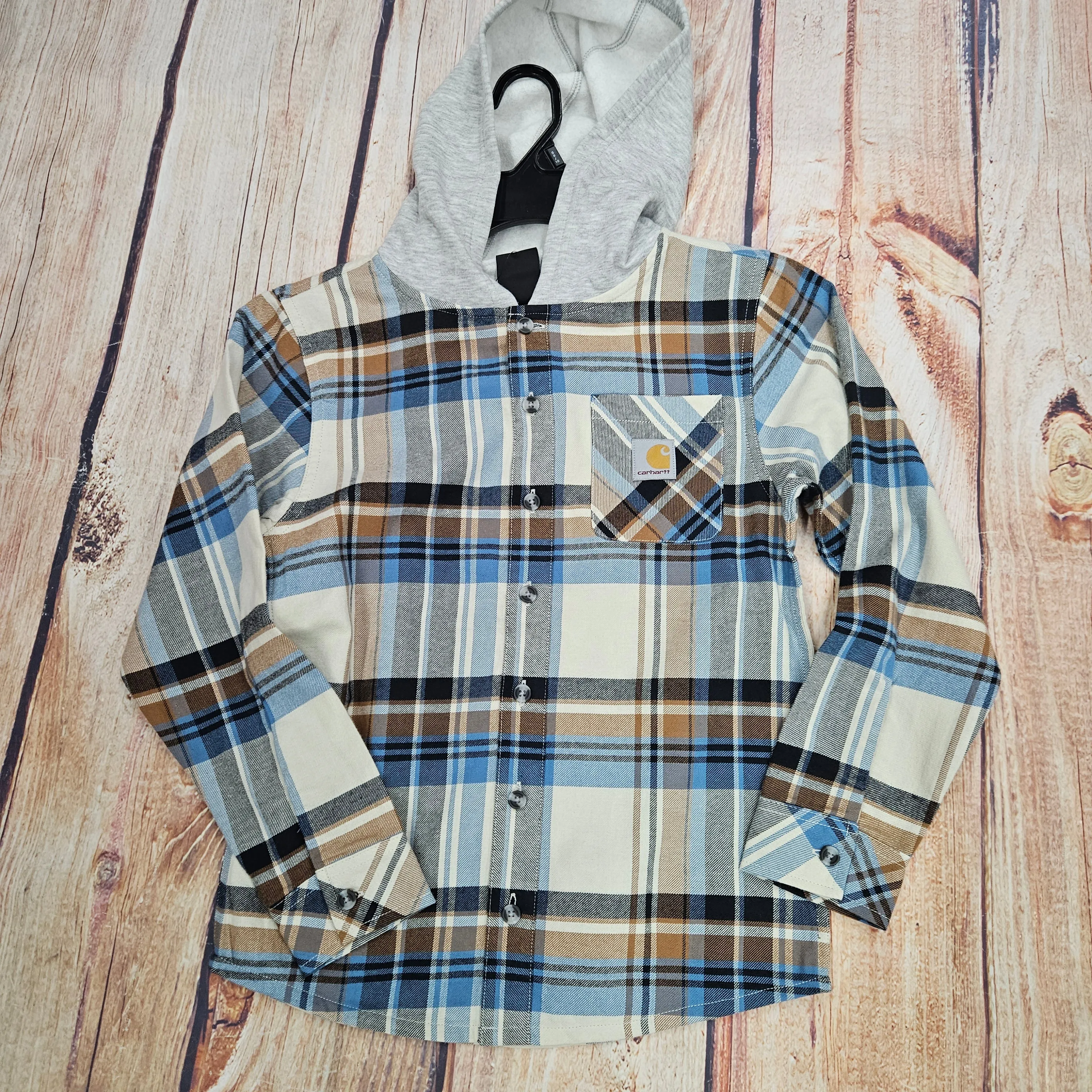 Carhartt LS Flannel Button-Front Hooded Shirt