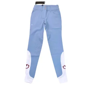 Cavalleria Toscana 'American' High Rise Jumping Breeches in Light Blue - Women's IT 38/US 24