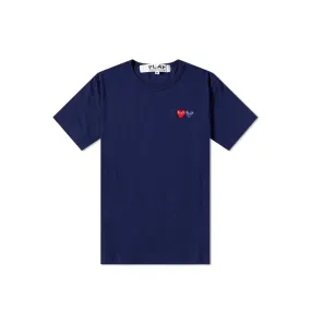 Commes des Garcon Play Mens Double Heart SS Tee