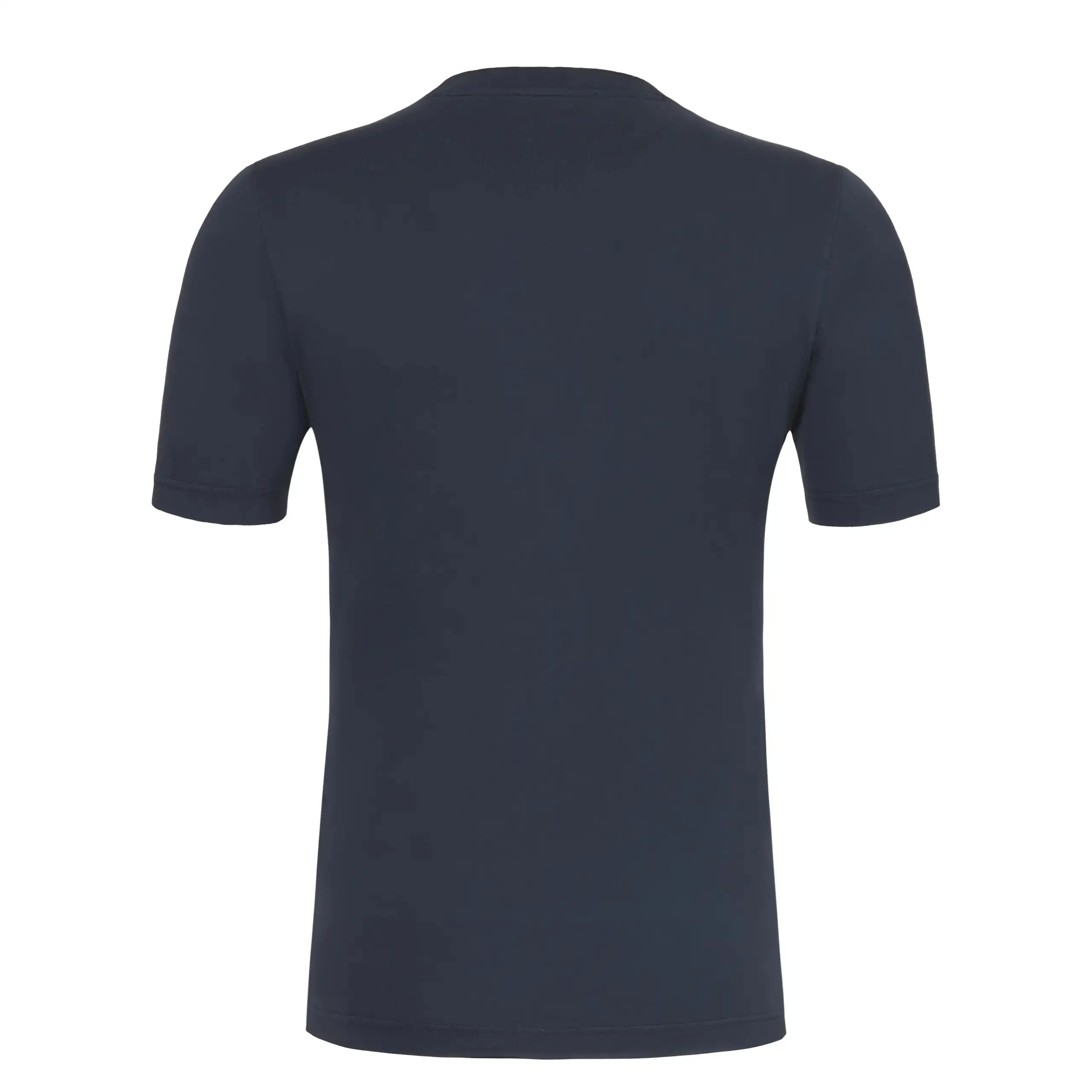 Cotton Crew-Neck T-Shirt in Dark Blue