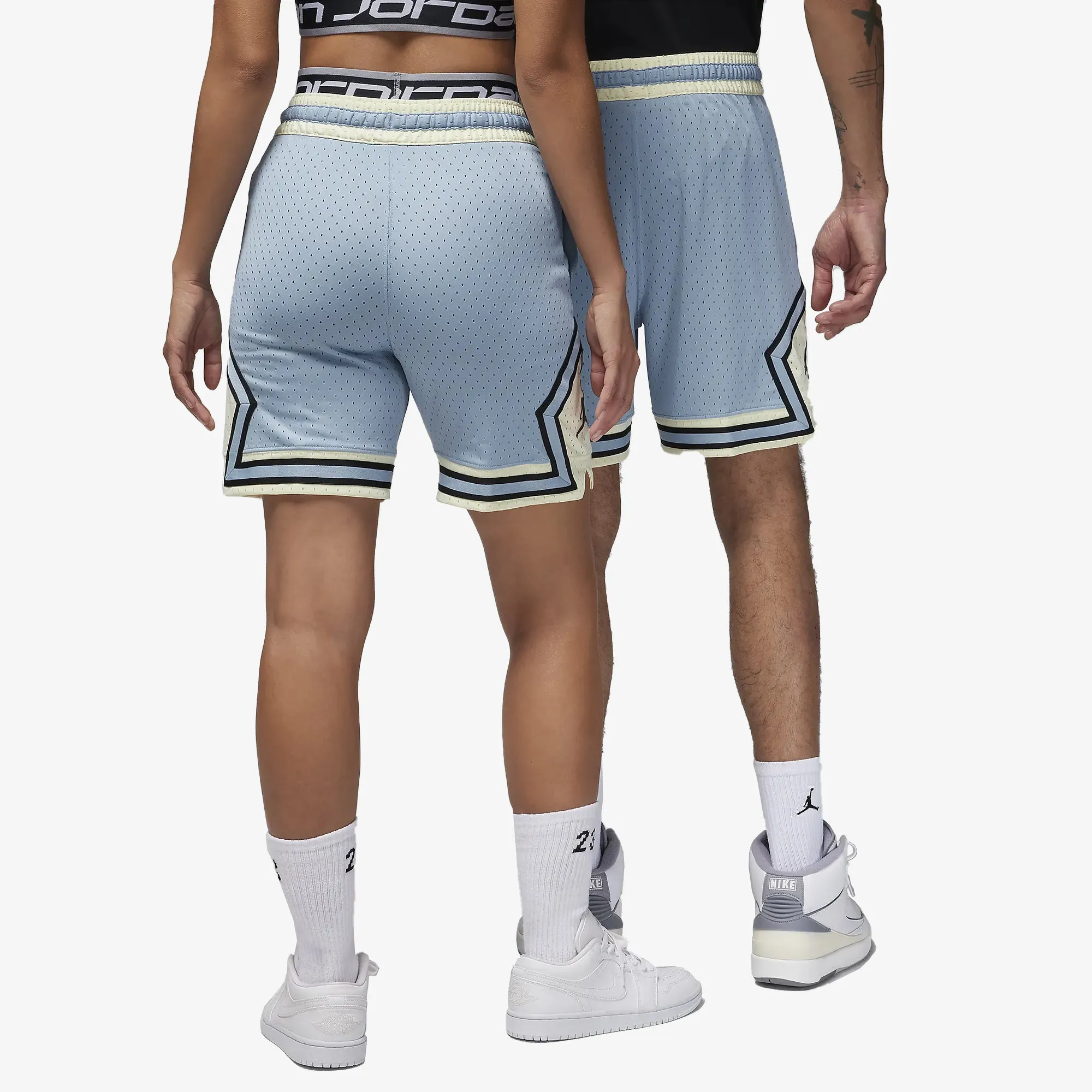 DIAMOND SHORTS 'BLUE GREY/COCONUT MILK/BLACK'