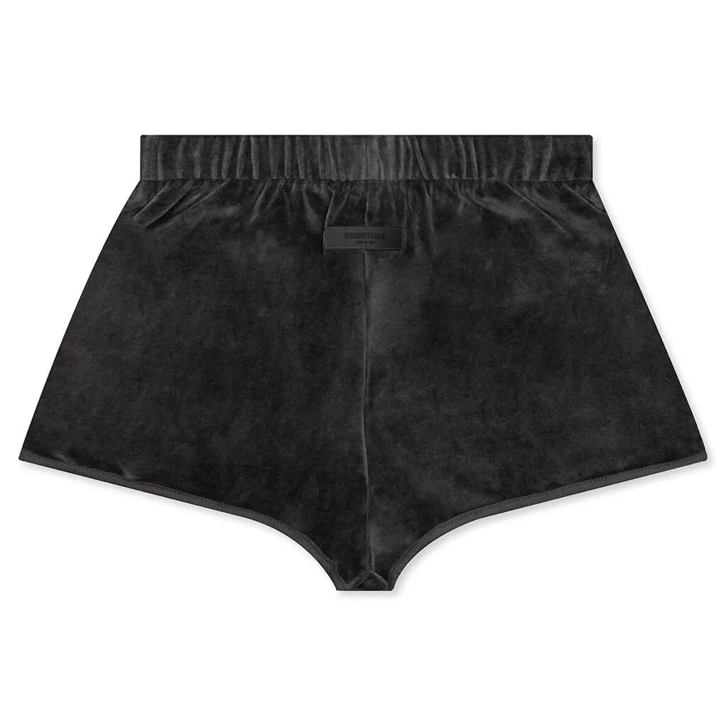 Essentials Women's Velour Beach Short - Iron