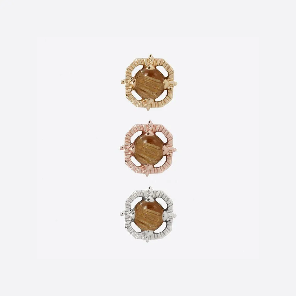 Gem Kappa 04 - 14K WHITE - Rutilated Quartz