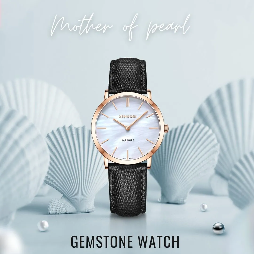 Hanna White Mother Of  Pearl Shell Watch