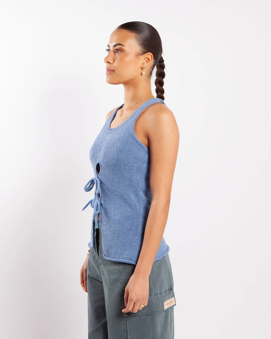 Holzweiler Wou Knit Singlet Light Blue