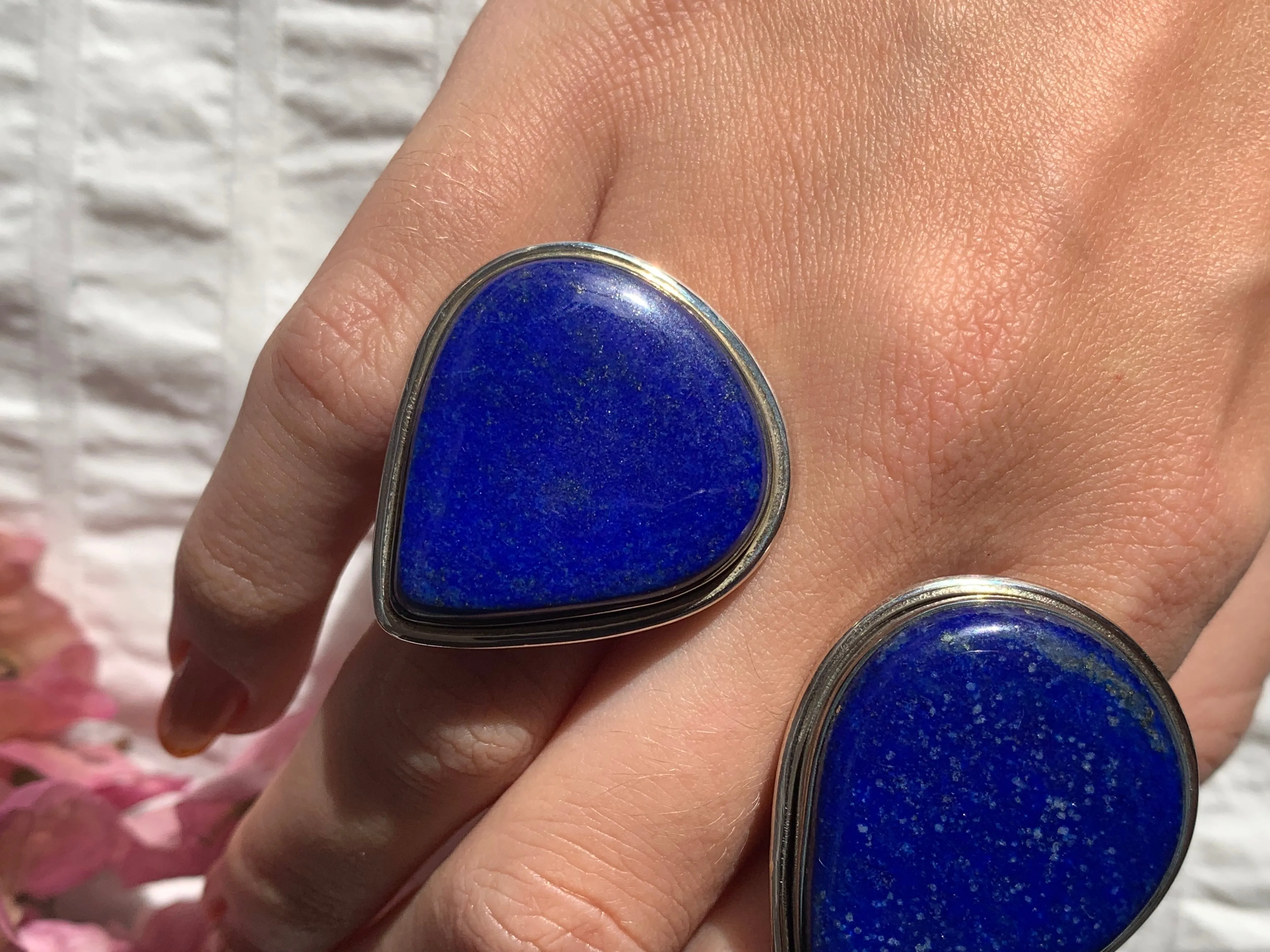 Lapis Lazuli Brea Ring - XLarge Drop (US 8.5 & 7.5)