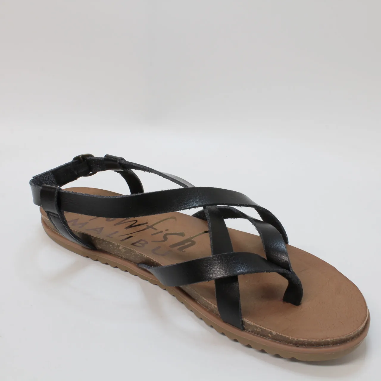 Odd Sizes - Womens Blowfish Malibu Mirenda Sandals Black - UK Sizes Right 6/Left 7