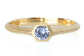 Pale Blue Sapphire Petite Hexagon Ring