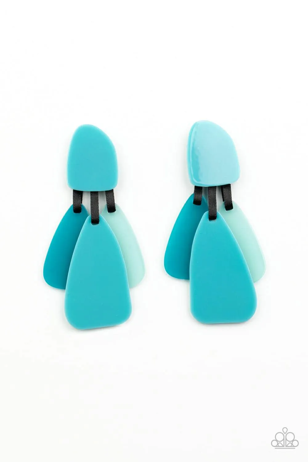 Paparazzi All FAUX One - Blue Acrylic Earrings