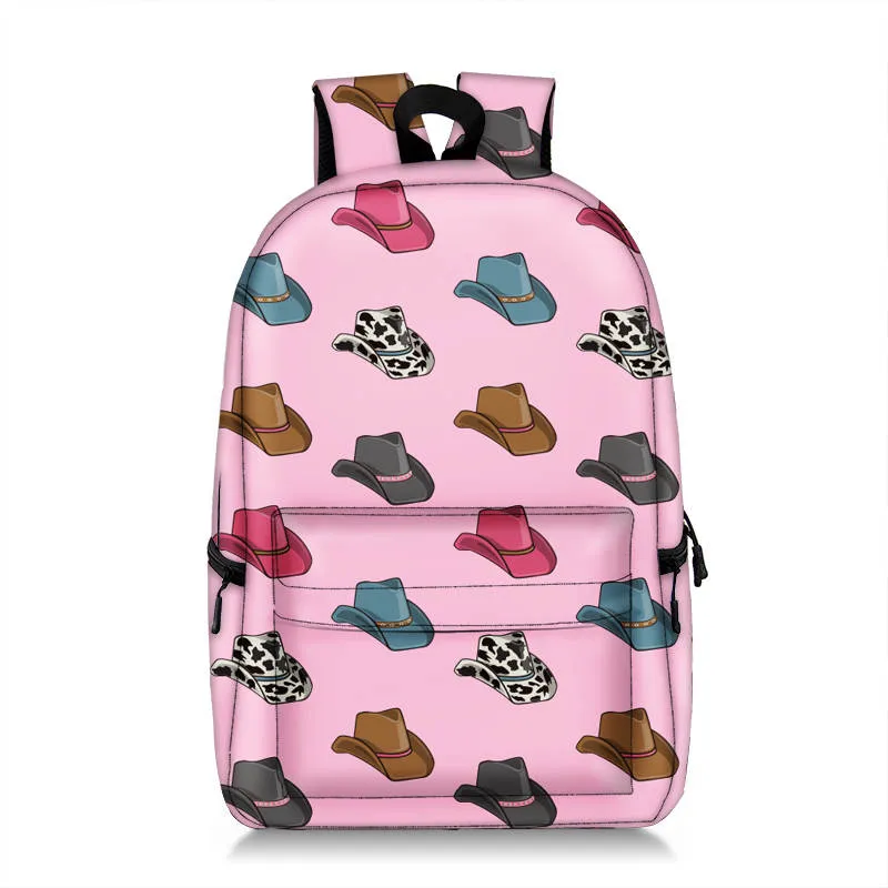 Pink Cowboy Hat Backpack