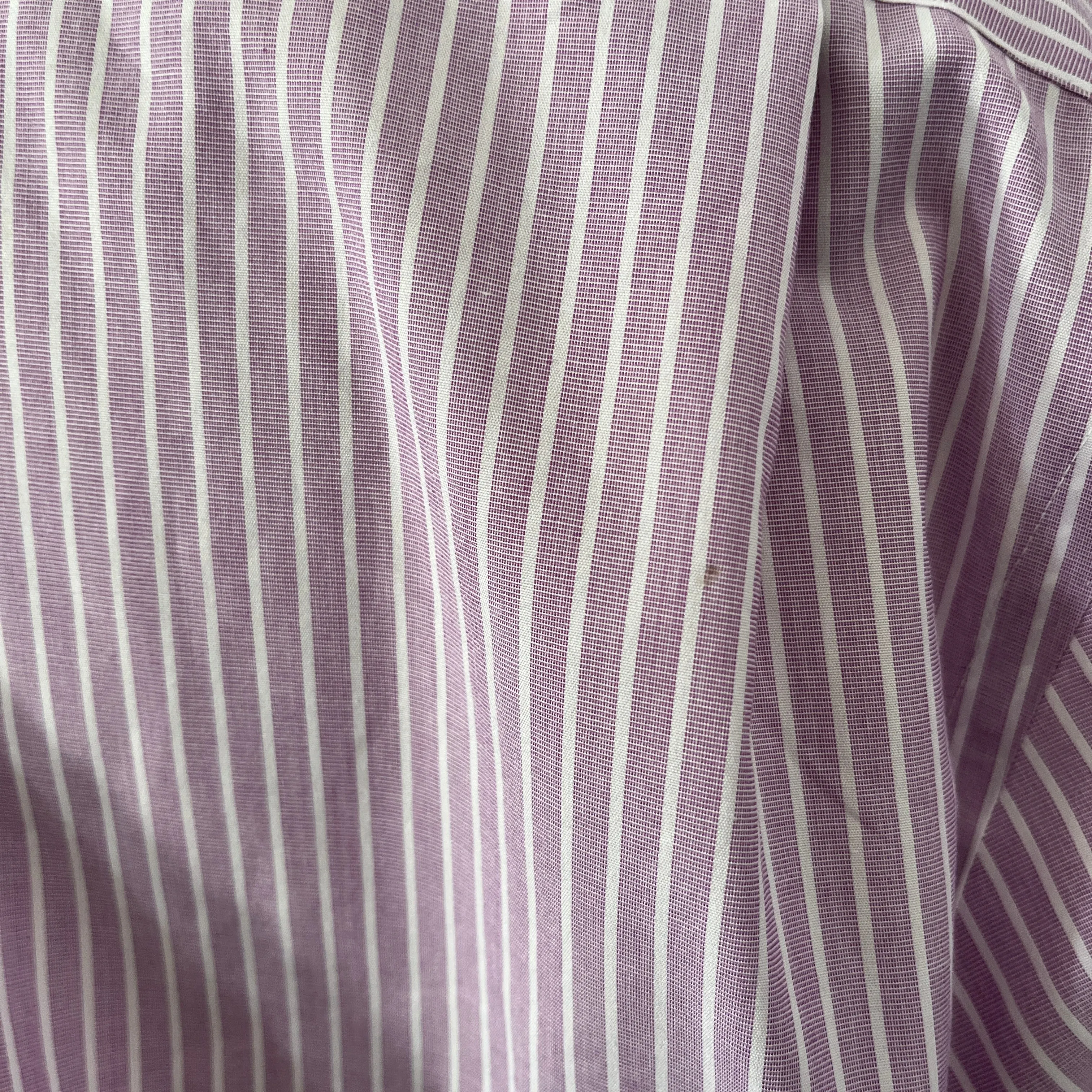 Ralph Lauren Purple And White Striped Collared Men's Shirt | Gently Used |