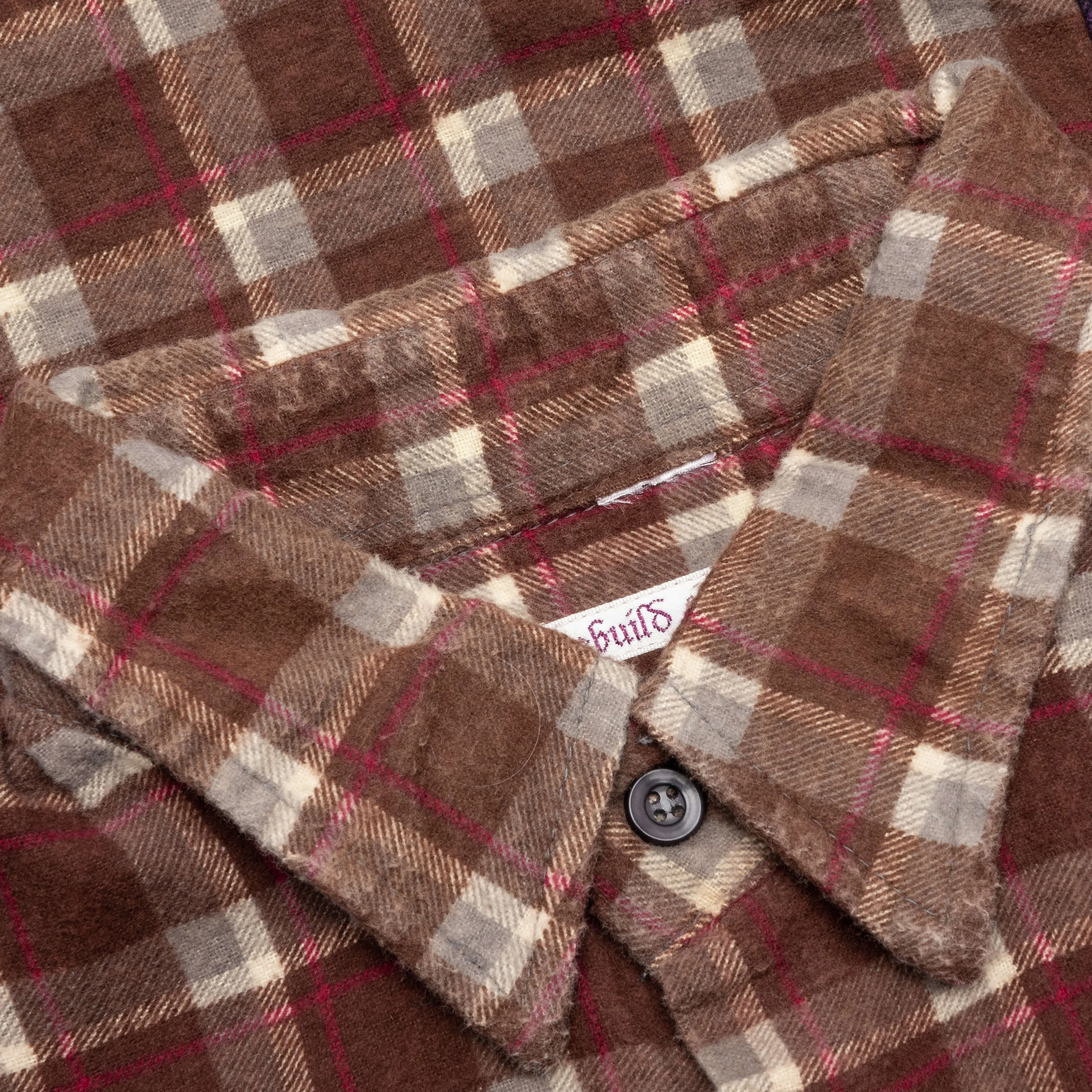 Rebuild 7 Cut Flannel Shirt - Oak/Red