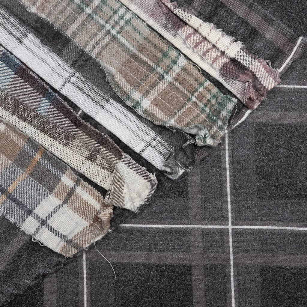 Rebuild Flannel Ribbon Shirt / Reflection - Faded Grey