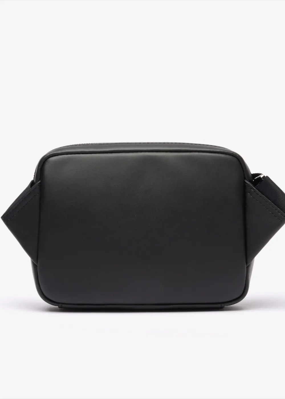 Sacoche bandoulière Lacoste reporter bag en cuir noir