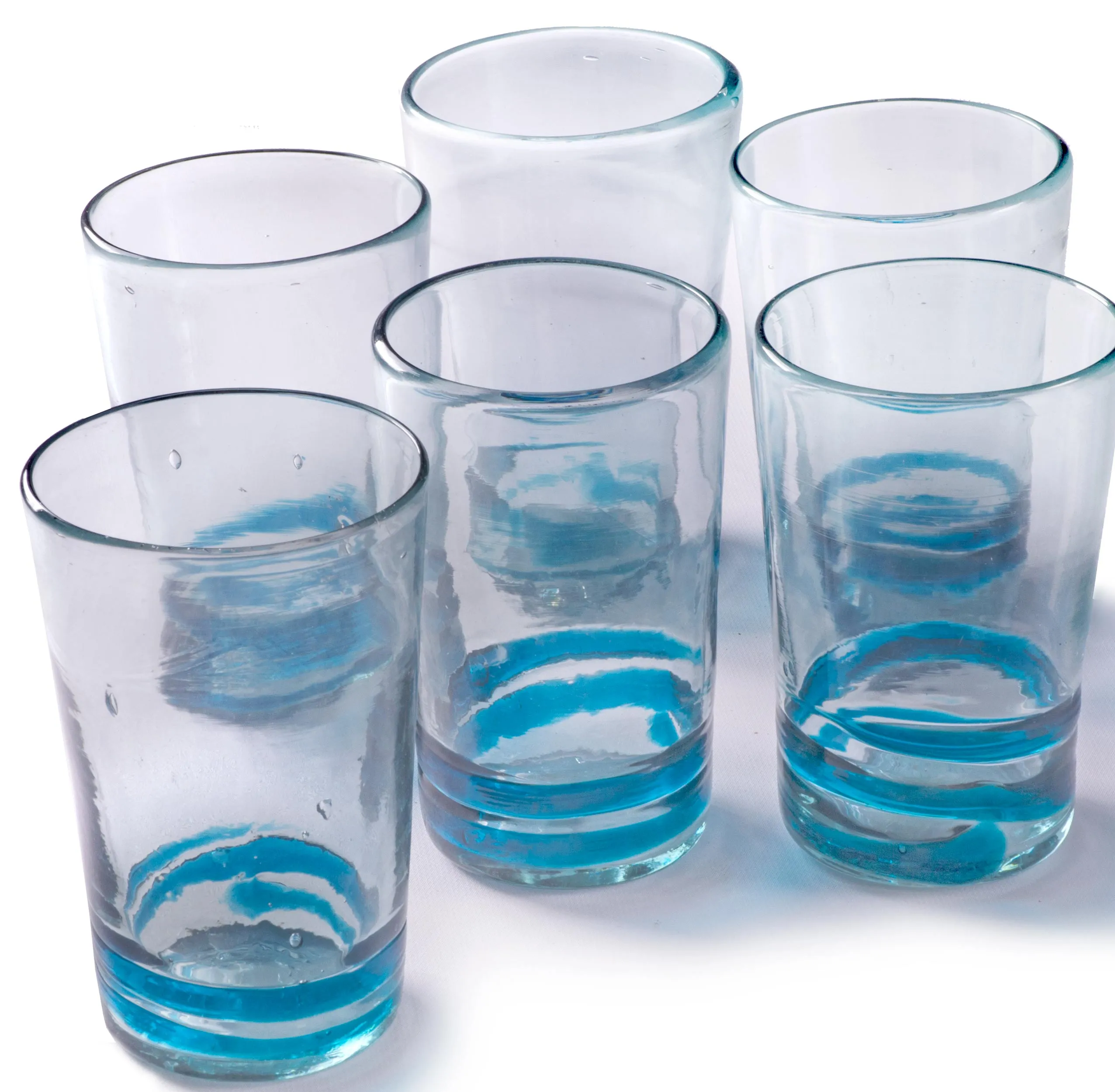 Serpentine Tall Tumbler in Turquoise - 18 oz - Set of 6