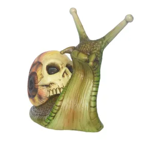 Snail Sculpture / Skull Sculpture / Snail Garden Statues / Gothic Decoration