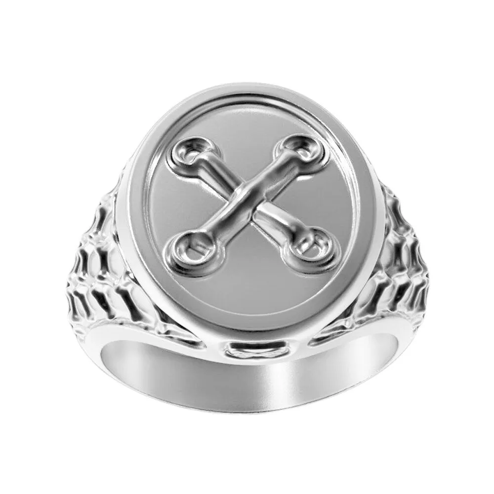 Tailor Button Unisex Silver Ring for Designers of Clothes