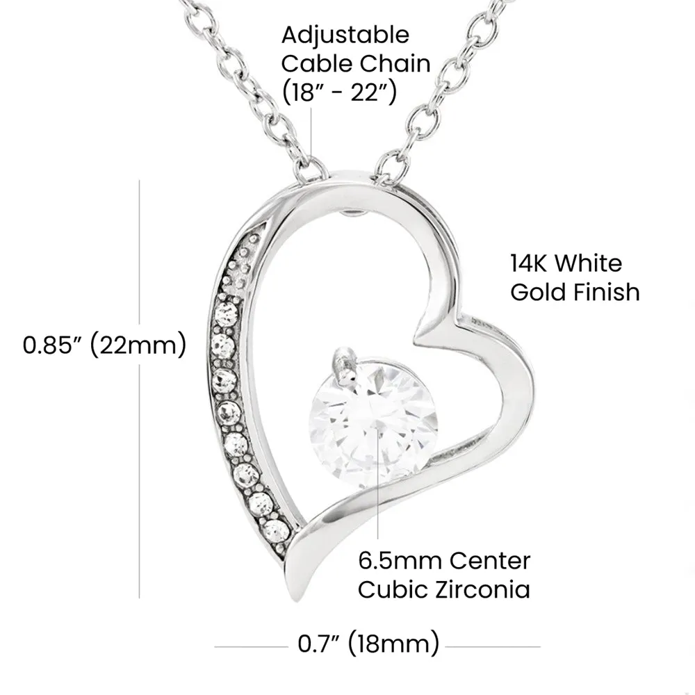 To My Pregnant Wife from Husband or Pregnant Girlfriend from Boyfriend Forever Love Necklace Gift For Future Mom