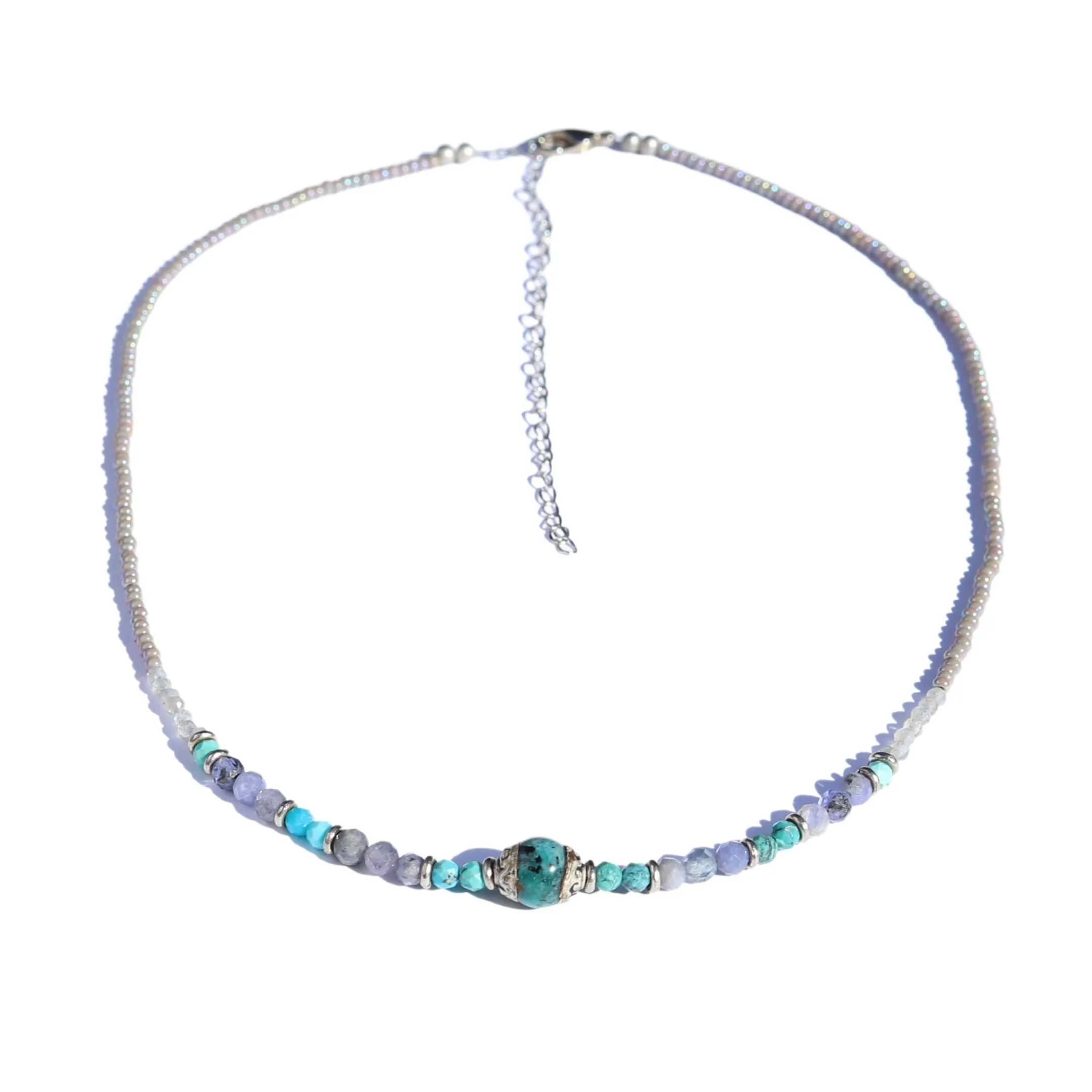 Turquoise and Tanzanite Necklace