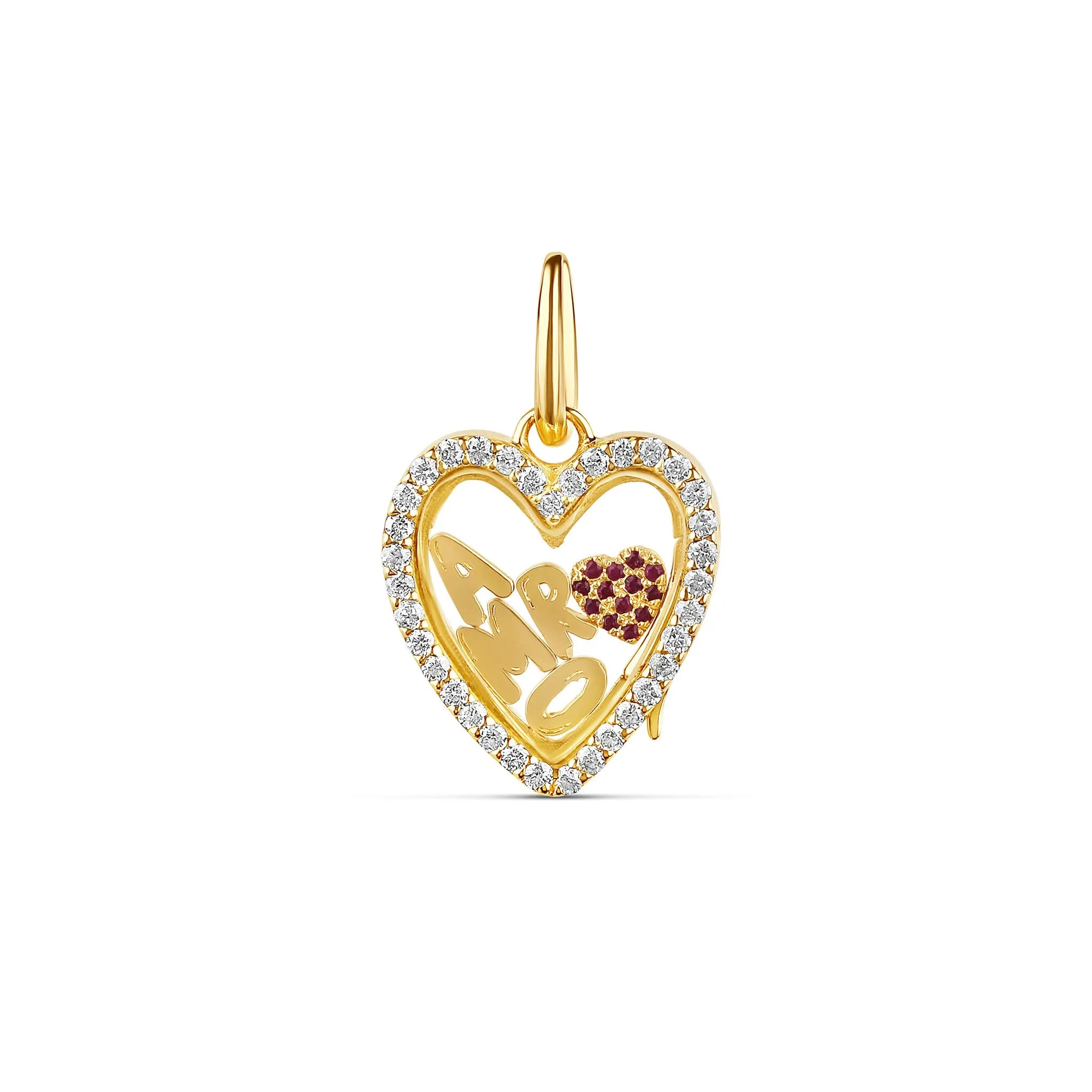 Valentine's Mini Heart Glass Charm Locket