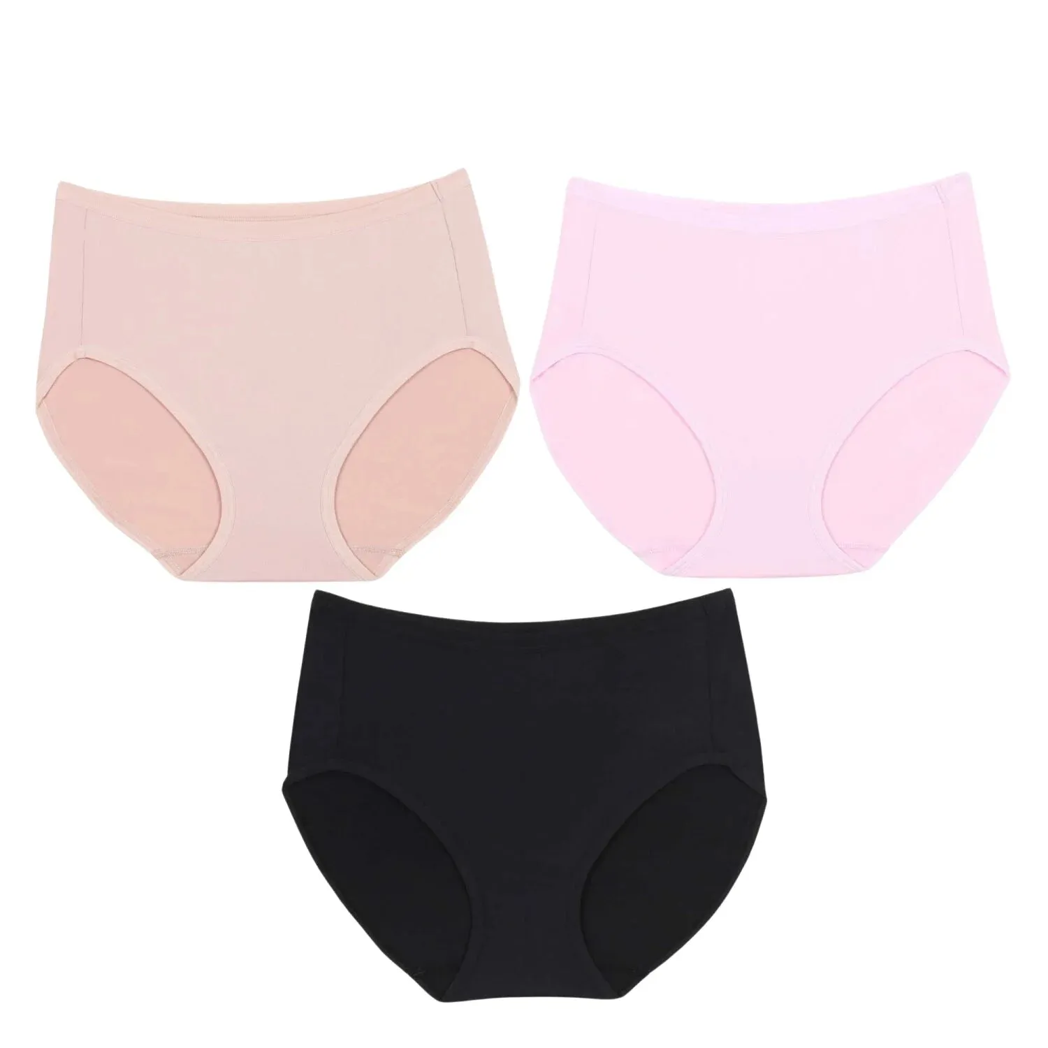 Wacoal Panty pack กางเกงในใส่สบาย รูปแบบเต็มตัว set 3 ชิ้น รุ่น WU4T34 คละสี (สีเบจ-สีดำ-สีชมพู)