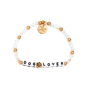 White Dog Lover Little Words Project Trackable Bracelet S/M